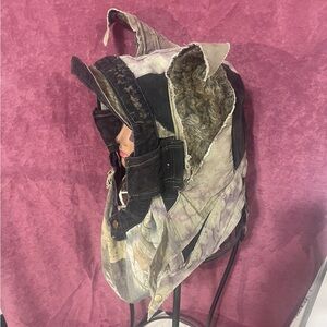 Hood/scarf/hat cowl homemade wearable art